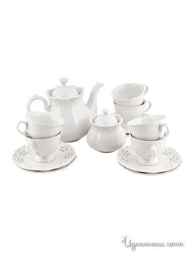 Чайный сервиз, 14 предметов Elff Ceramics, цвет белый