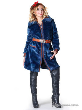 Меховое пальто Artwizard, цвет синий