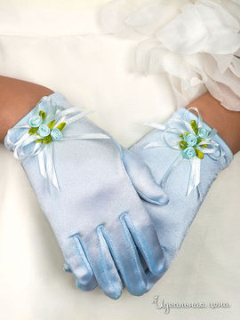 Перчатки Perlitta для девочки, цвет голубой