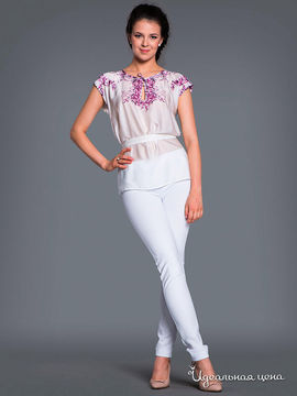 Блуза Ksenia Knyazeva, цвет фиолетовый, белый