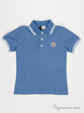 Рубашка-поло Moncler Kids для мальчика, цвет синий