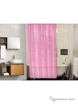 Штора для ванной, 180*180 см Valtery, цвет розовый