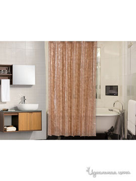 Штора для ванной, 180*180 см Valtery, цвет коричневый
