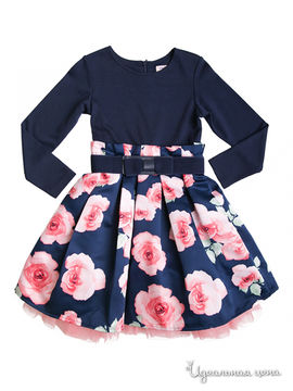 Платье Playtoday для девочки, цвет темно-синий, розовый