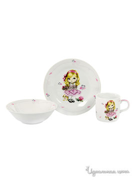 Набор детской посуды, 3 предмета Elff Ceramics, цвет белый