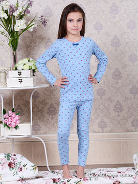 Пижама Dena savati для девочки, цвет голубой