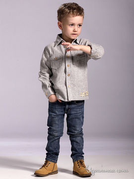 Рубашка Siccinino для мальчика, цвет серый