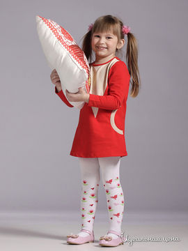 Платье Siccinino для девочки, цвет красный, молочный