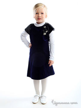 Платье Siccinino для девочки, цвет темно-синий, черный