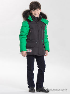 Куртка Steen Age для мальчика, цвет черный, зеленый