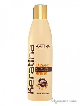 Бальзам-кондиционер укрепляющий  с кератином для всех типов волос, 250 мл, Kativa