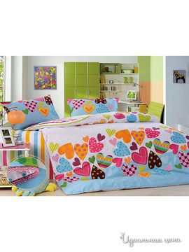 Комплект постельного белья 1,5-спальный детский Kazanov.A., цвет розовый, голубой