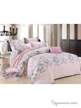 Комплект постельного белья 1,5-спальный "Kazanov.a.", цвет розовый
