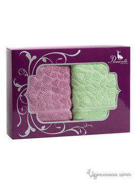Комплект полотенец, 2 шт Primavelle, цвет розовый, зеленый