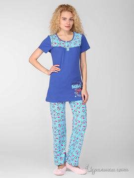 Пижама Pinky style, цвет синий, голубой