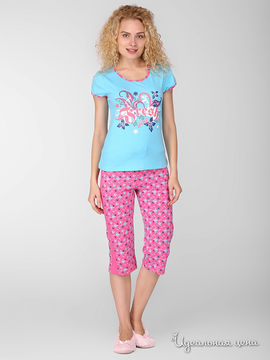Пижама Pinky style, цвет голубой