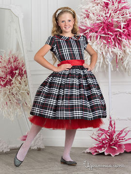 Платье Perlitta для девочки, цвет черный, красный