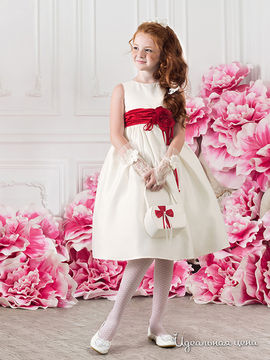 Платье Arina для девочки, цвет молочный, красный