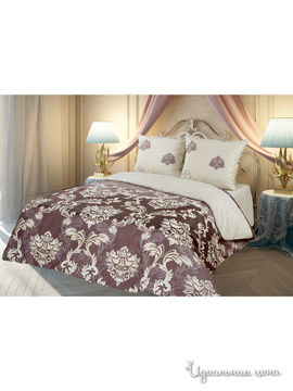Комплект постельного белья двуспальный Романтика "Гармония", цвет серый, кремовый