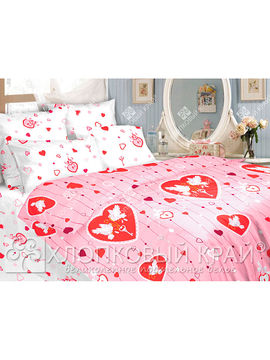 Комплект постельного белья евро Хлопковый Край, цвет розовый