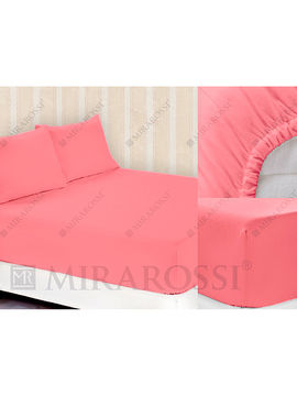 Комплект постельного белья евро Mirarossi, цвет коралловый
