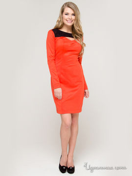 Платье Gloss, цвет оранжевый, черный