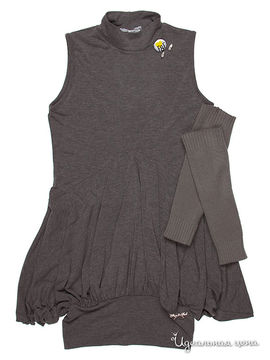 Платье FUN&FUN для девочки, цвет серый