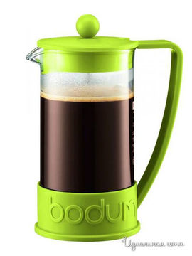 Кофейник с прессом Bodum, цвет зелёный, объем 1 л