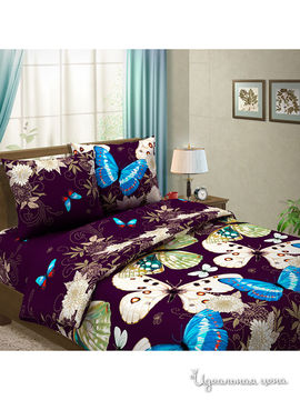 Комплект постельного белья семейный Традиция Текстиля, цвет фиолетовый
