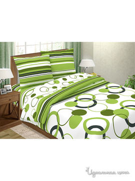 Комплект постельного белья 1,5 спальный Pastel, цвет зеленый, молочный