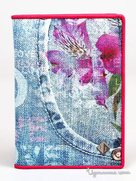 Обложка на паспорт Flioraj, цвет синий, розовый