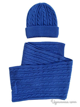 Комплект(шапка+шарф) Borelli детский, цвет синий