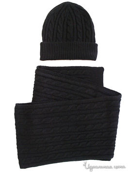 Комплект(шапка+шарф) Borelli детский, цвет черный