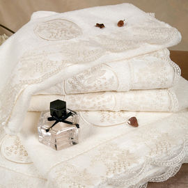 Комплект полотенец Анжелика 5 предметов, кремовый