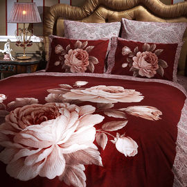 Комплект постельного белья Togas "АРИАНА", цвет бордовый, семейное (наволочки 50х70см)