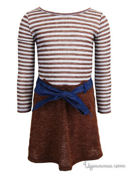 Платье La Miniatura для девочки, цвет коричневый, серый