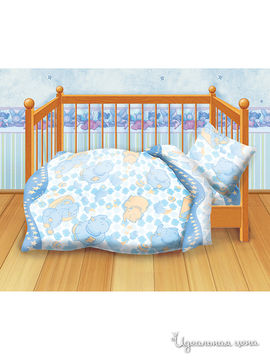 Комплект постельного белья детский Непоседа "Спокойной ночи", цвет голубой