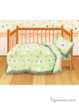 Комплект постельного белья детский Непоседа "Малыши", цвет зеленый