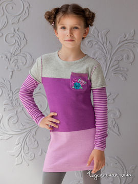 Платье Viaggio Bambini для девочки, цвет серый, розовый