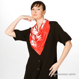 Платок Valentino женский, цвет красный / серый