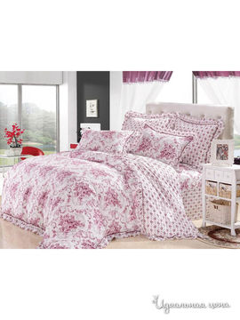Комплект постельного белья семейный "Kazanov.a.", цвет розовый, белый