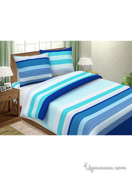 Комплект постельного белья, Евро Pastel, цвет голубой