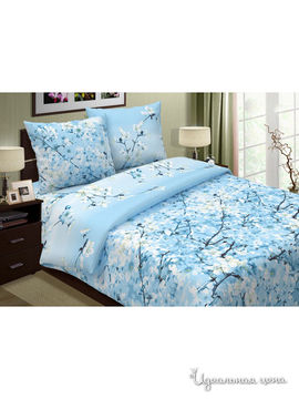 Комплект постельного белья, 1,5-спальный Традиция Текстиля, цвет голубой