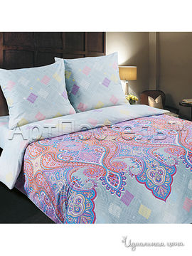 Комплект постельного белья Семейный Фаворит-Текстиль, цвет голубой