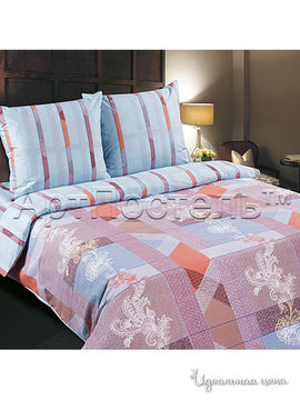 Комплект постельного белья Евро Фаворит-Текстиль, цвет голубой