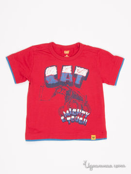 Футболка CAT (Caterpillar) для мальчика, цвет красный