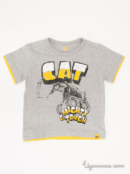 Футболка CAT (Caterpillar) для мальчика, цвет серый
