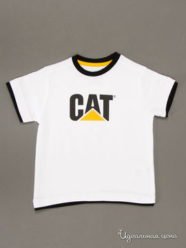 Футболка CAT (Caterpillar) для мальчика, цвет белый