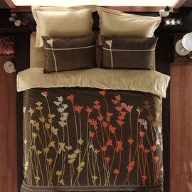 Комплект постельного белья Issimo "YANSIMALAR", цвет коричневый / бежевый, евро
