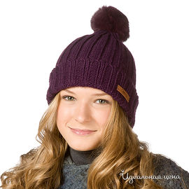 Женская шапка  фиолетовая